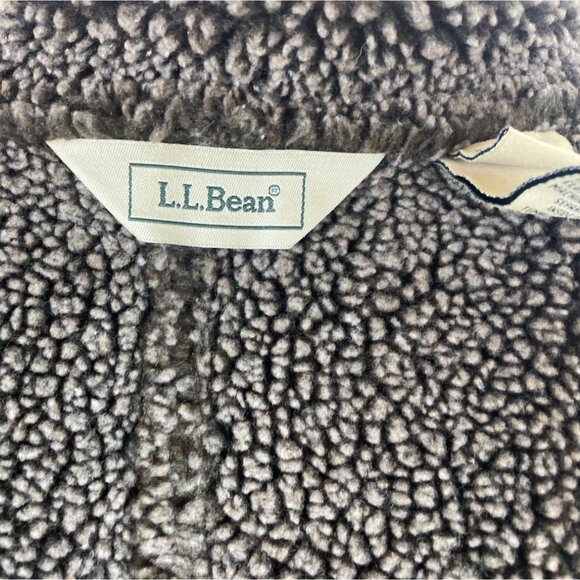 L.L. Bean Women's Gray Sherpa Lined & Sleeveless Button Front Vest Sz M - Picture 8 of 10